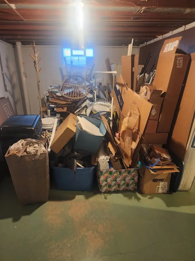 Roll-off dumpster container at job site for 15 Yard Dumpster Rental in Gretna